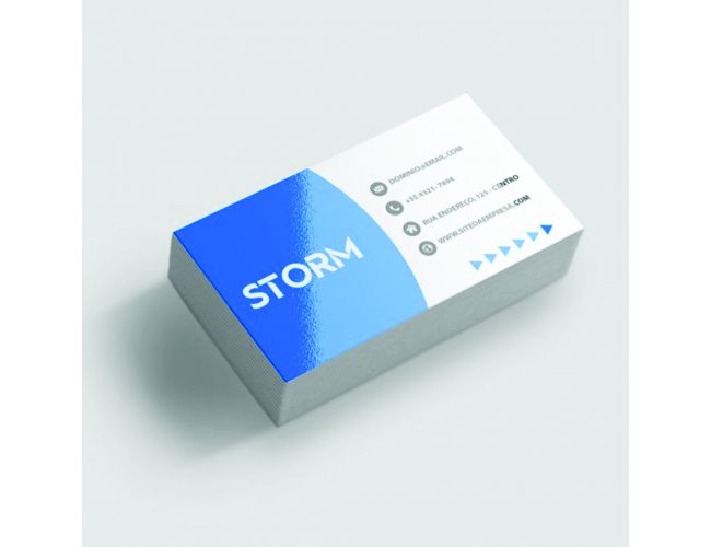 Cartão de visita com cantos arredondados